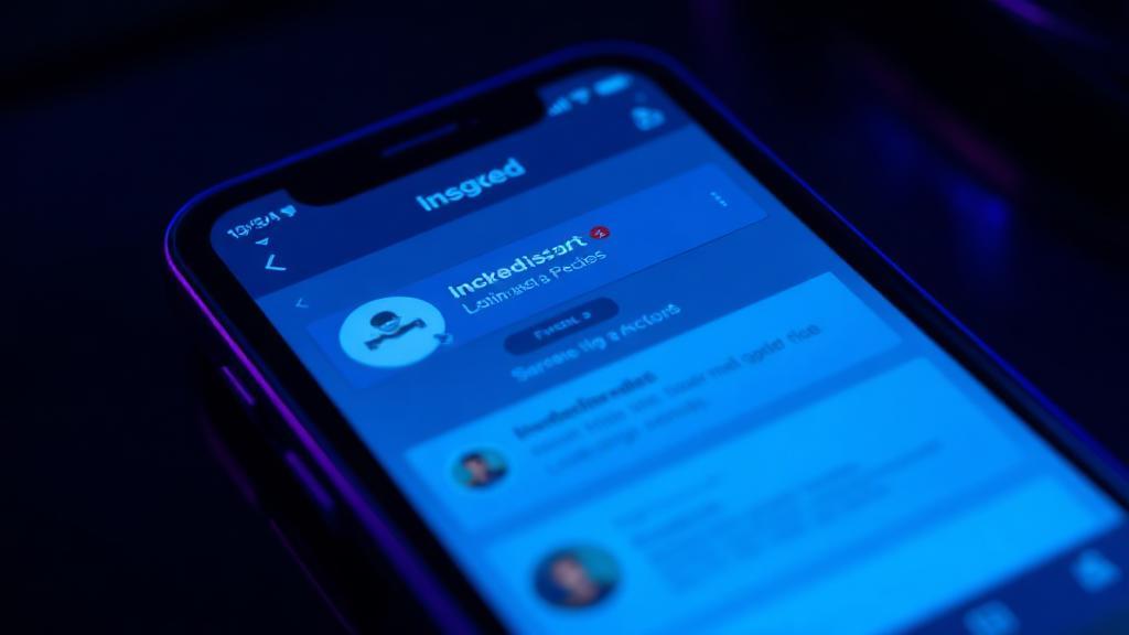 Smartphone com alertas de login suspeito em tela escura