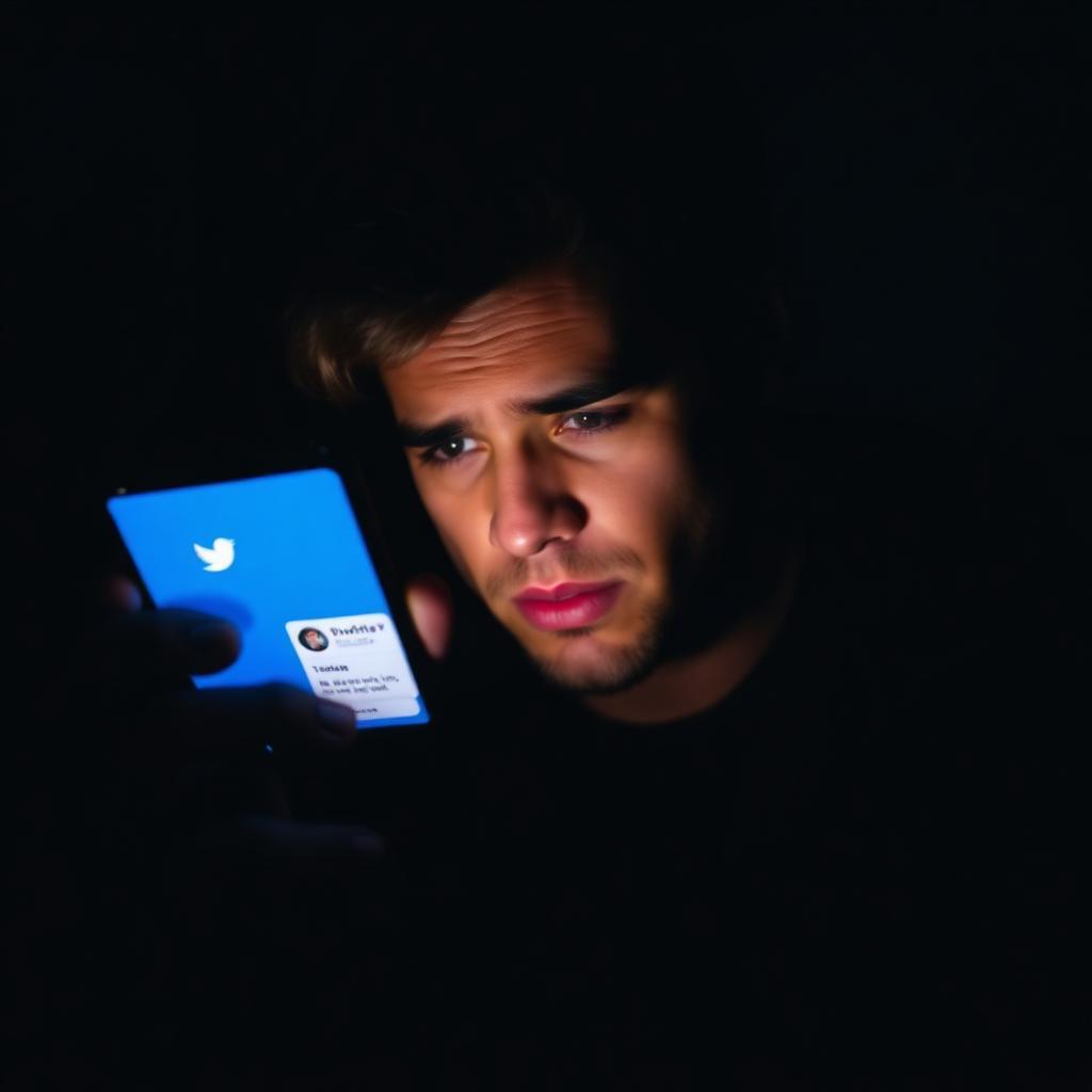 Pessoa olhando notificação de suspensão no X